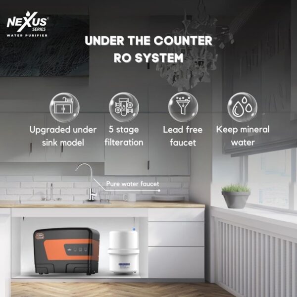 Nexus Undersink Water Filtration System with UV, Zinc, Copper and Alkaline Filtration, Reverse Osmosis - Image 2